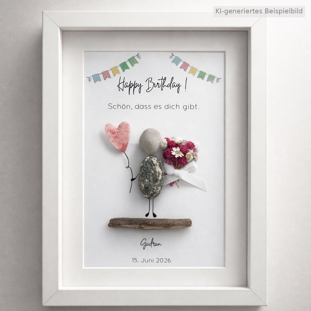 GEBU26-W2525MK Steinbild Geburtstag