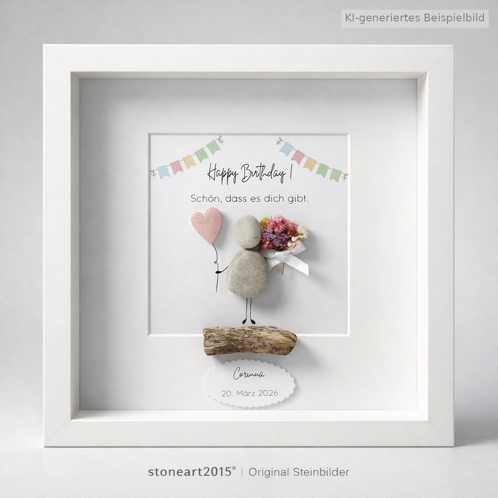 GEBU26-W2525MK Steinbild Geburtstag