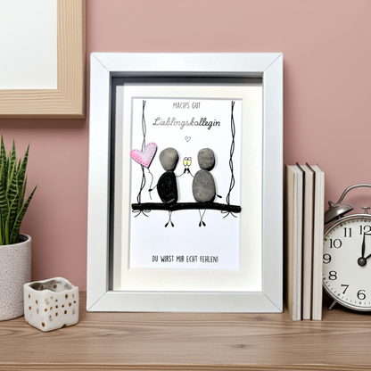 Pietra decorativa "Mach's gut Lieblingskollegin" – Regalo di addio per una collega