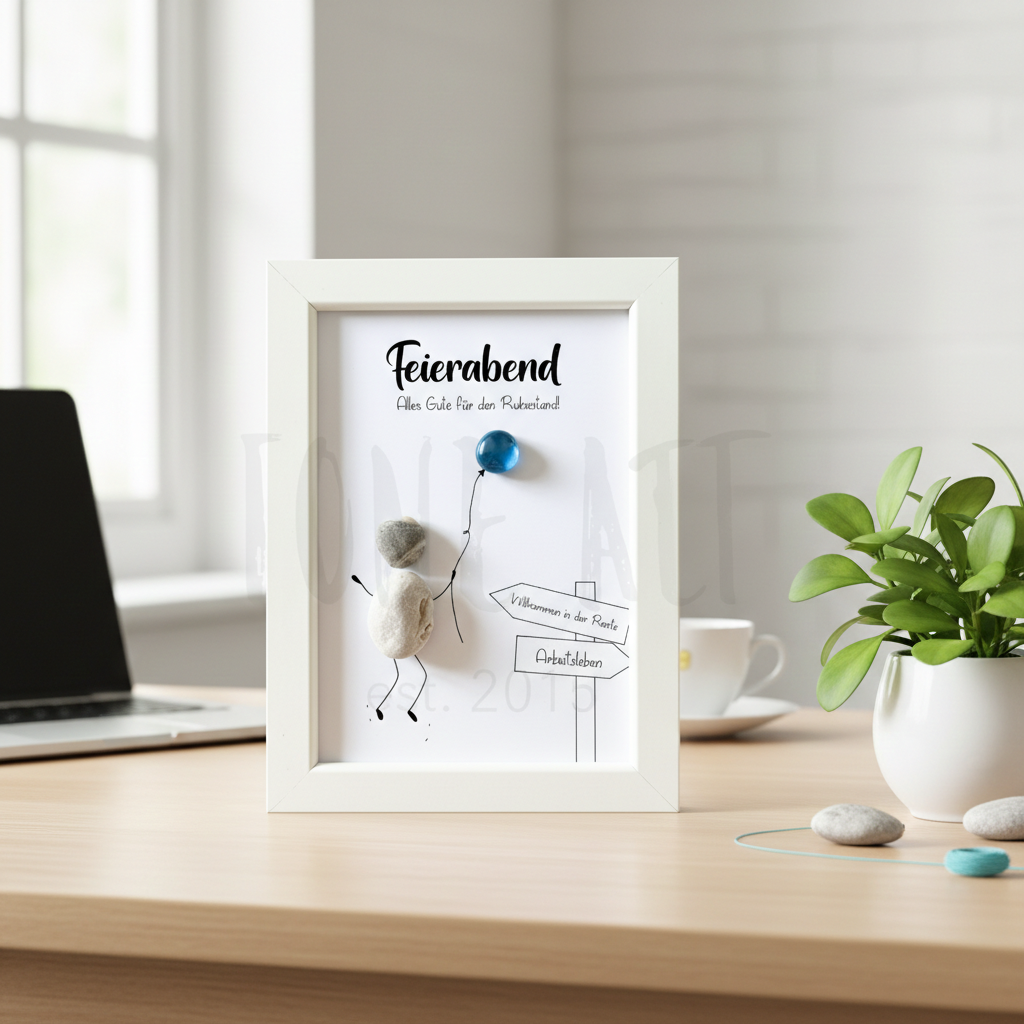 Scultura in pietra pensionamento "Feierabend" – Regalo di addio per la pensione