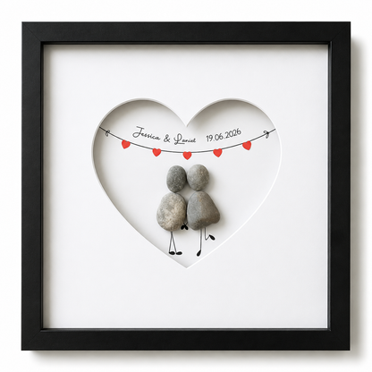 Scultura in pietra "Insieme per sempre" – Cuore – Regalo di nozze