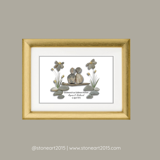 Steinbild - Goldene Hochzeit