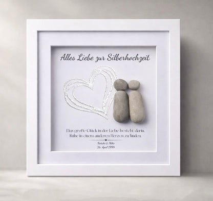 Steinbild Silberhochzeit – „Das große Glück in der Liebe" – 25 Jahre