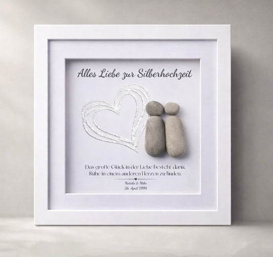 Steinbild Silberhochzeit – „Das große Glück in der Liebe" – 25 Jahre