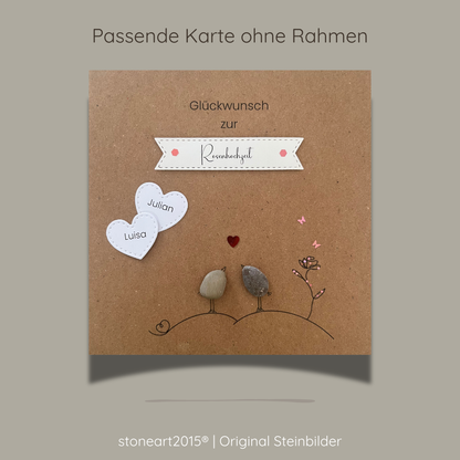 Passende Karte zur Rosenhochzeit personalisierbar