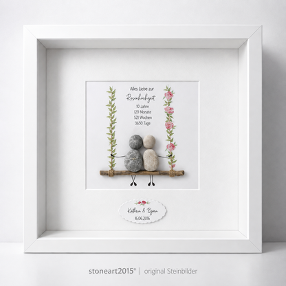 Immagine di pietra rosa matrimonio – regalo per il decimo anniversario di matrimonio