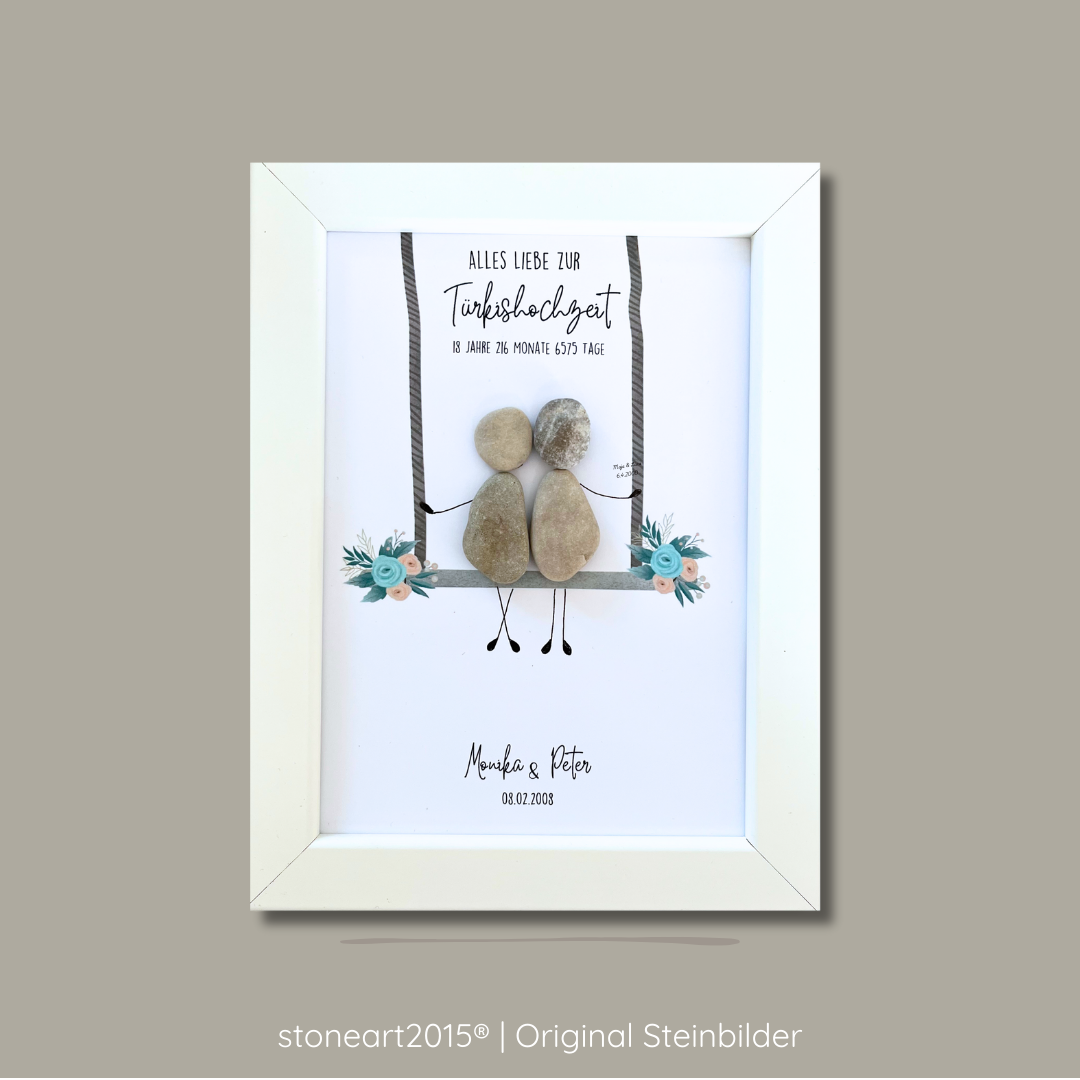 Steinbild als Geschenk zur Türkischen Hochzeit – 18. Hochzeitstag
