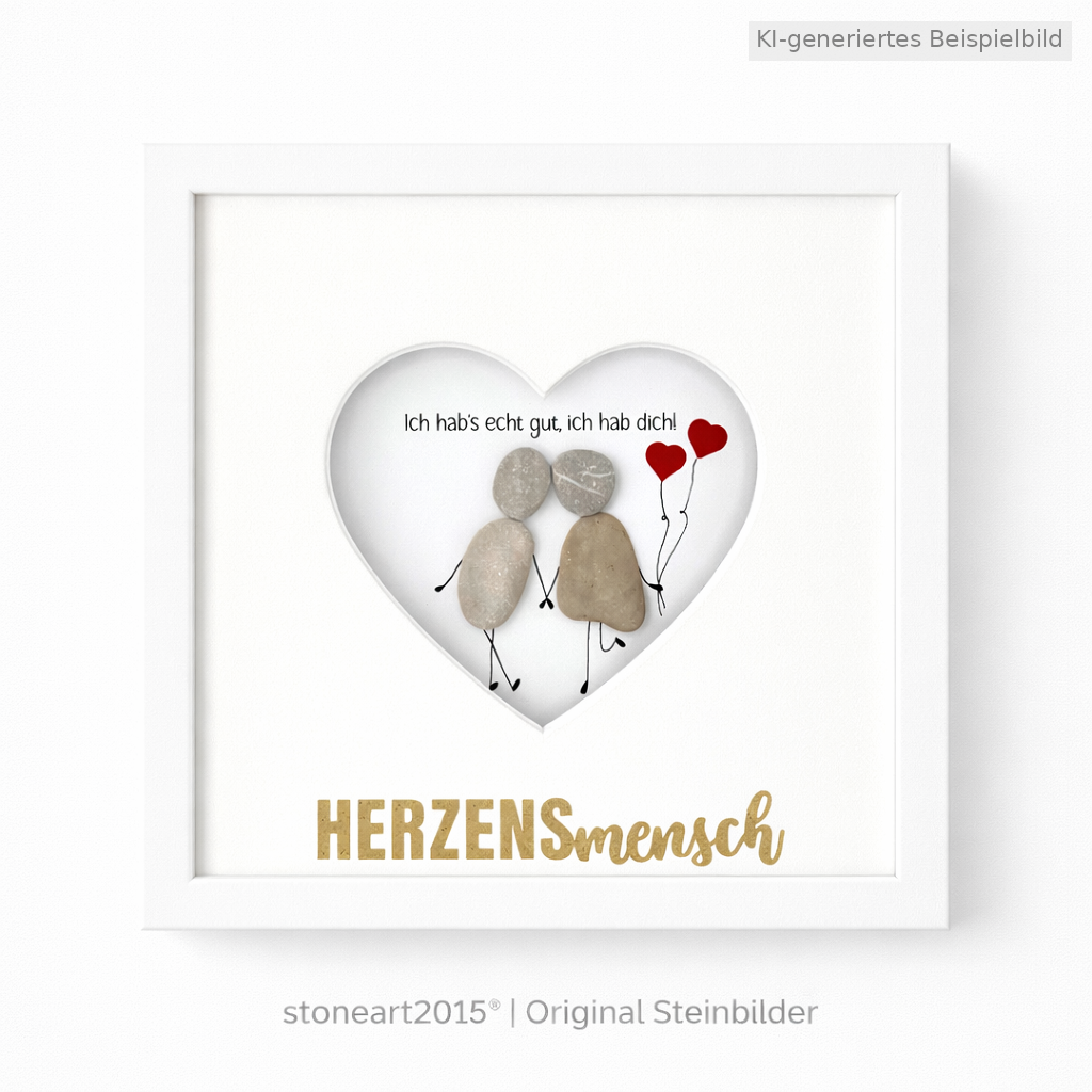 Steinbild - Herzensmensch - Geschenk