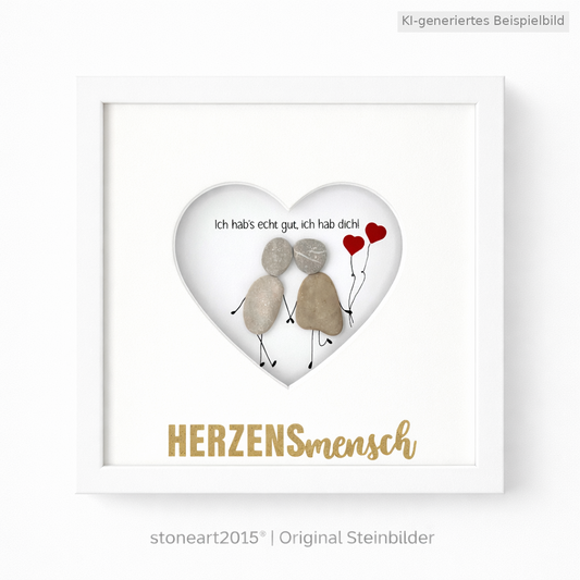 Steinbild - Herzensmensch - Geschenk