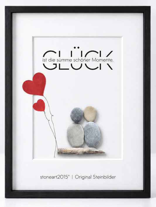 Stone Picture "So Glad You Exist" – Wedding & Love Gift