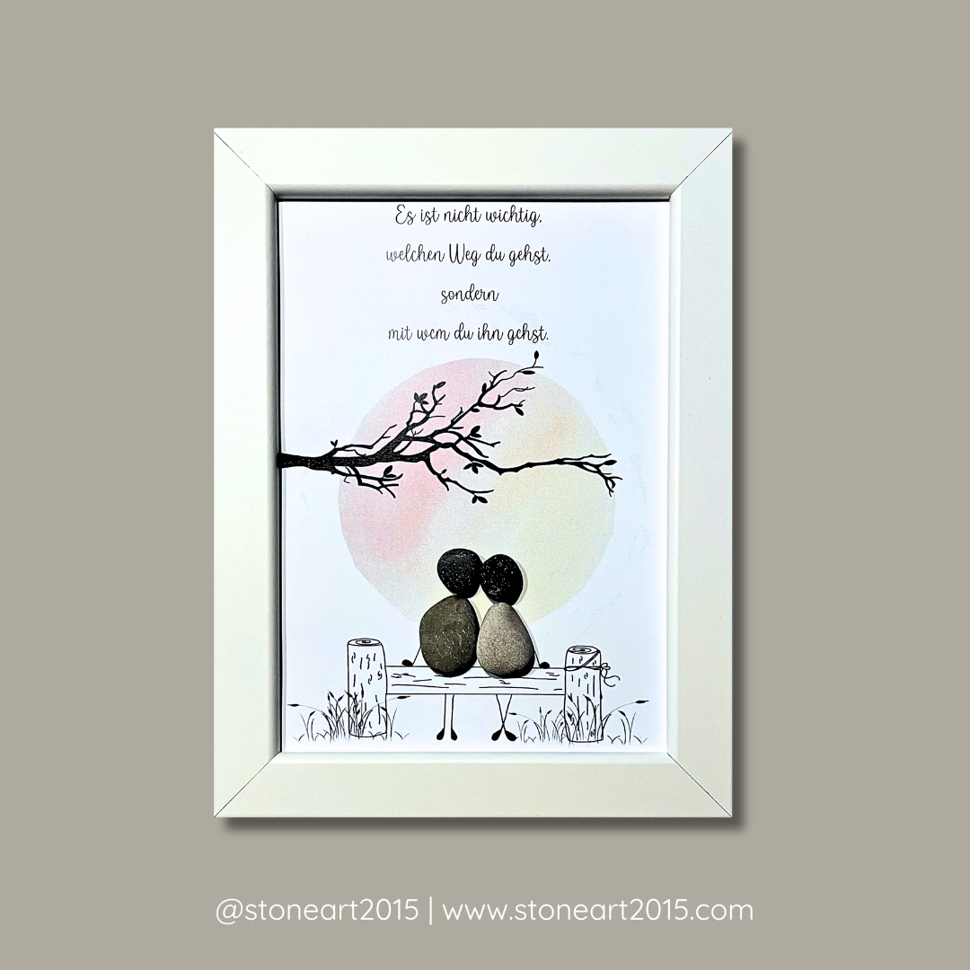 Steinbild Hochzeit – Es ist nicht wichtig, welchen Weg du gehst