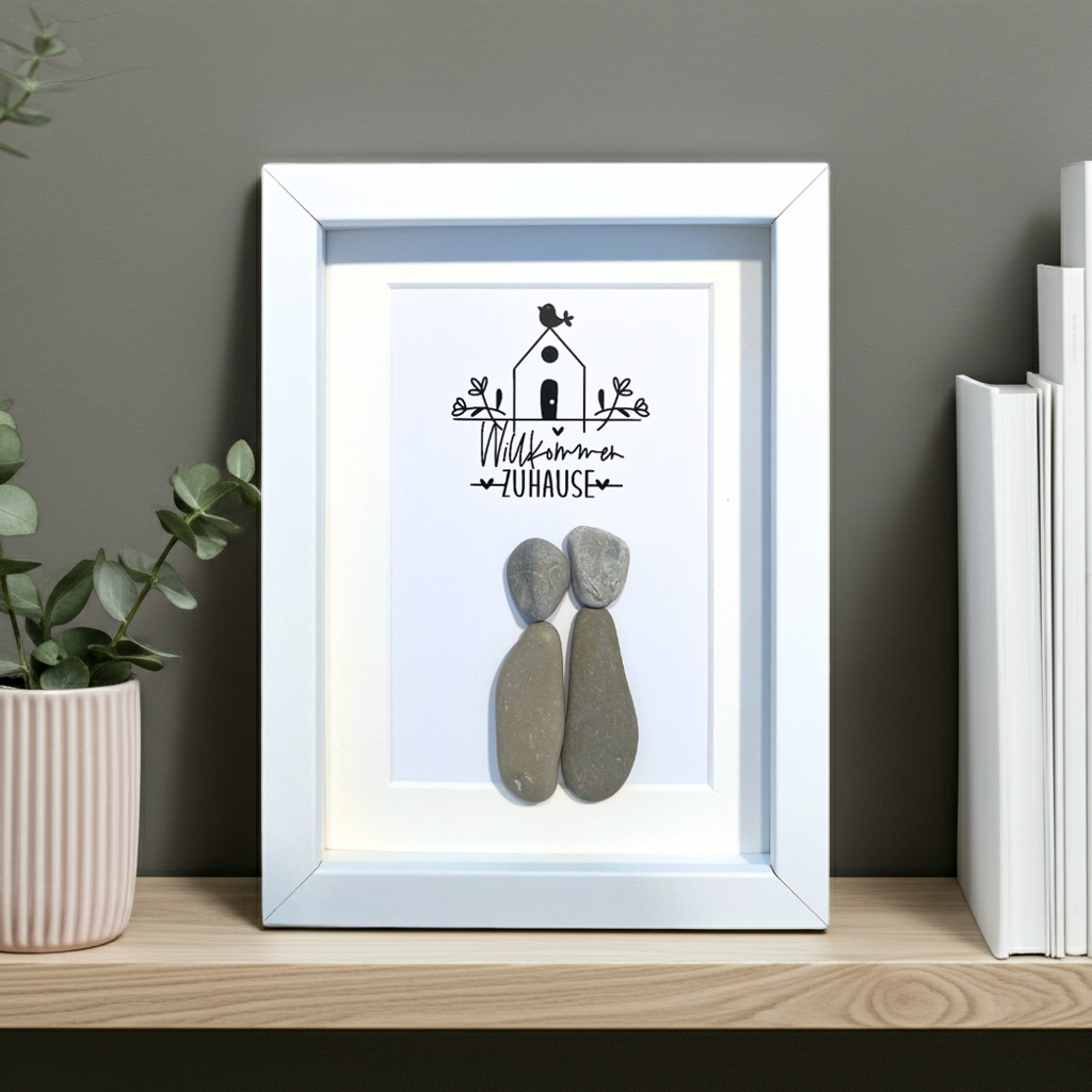 Steinbild - Willkommen Zuhause