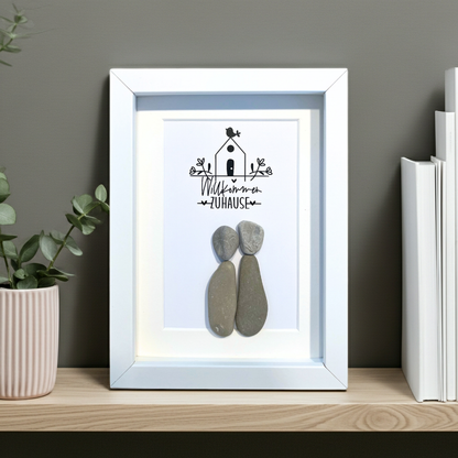 Steinbild - Willkommen Zuhause