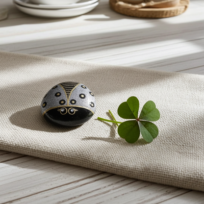 Handbemalter Stein Glückskäfer – Glücksbringer & Geschenkidee