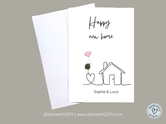 Card "Lucky beetle with immediate effect" - mini stone picture with envelope