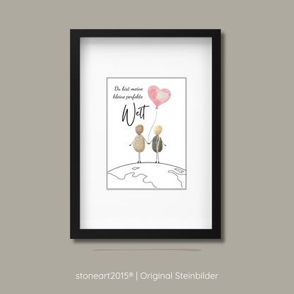 Steinbild – Du bist meine kleine perfekte Welt