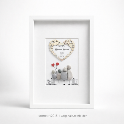 Steinbild zur hölzernen Hochzeit – Geschenk zum 5. oder 10. Hochzeitstag