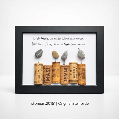 Stone picture - It`s time for wine
