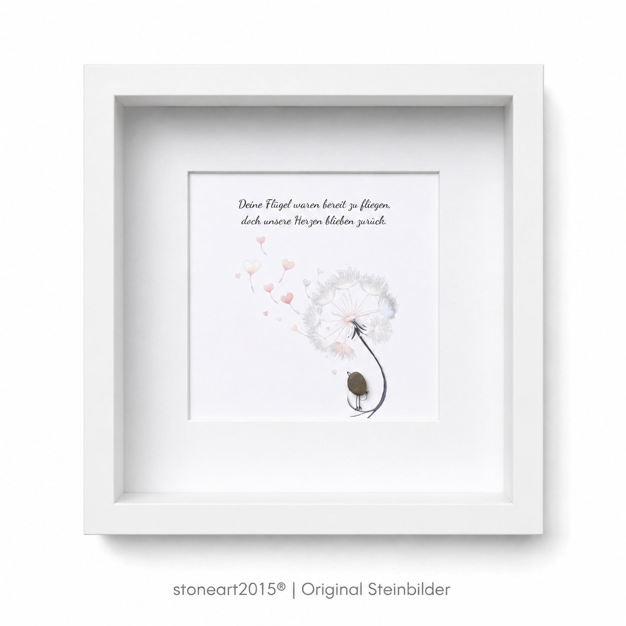 Quadro in pietra “Angelo Custode” – Regalo personalizzato per battesimo e nascita