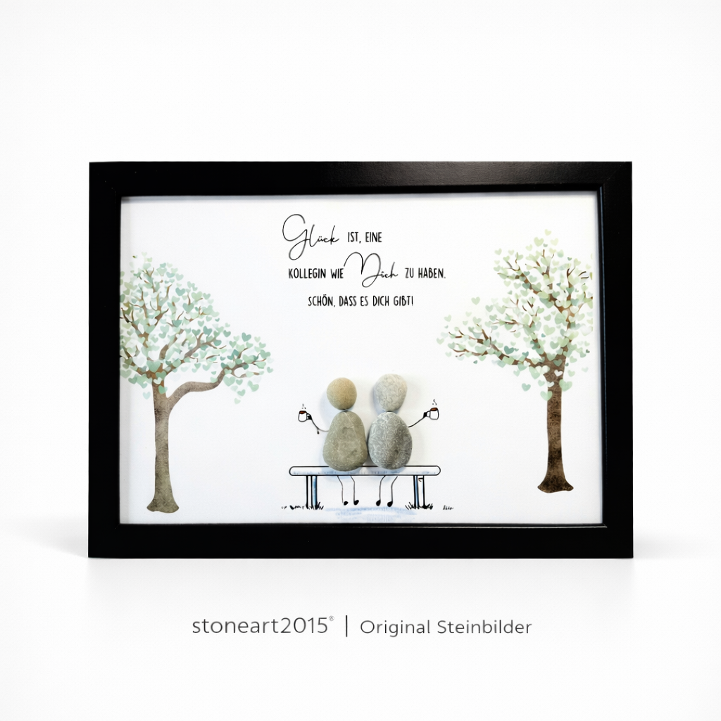 Stone picture "Happiness is having a colleague like you" - Farewell gift