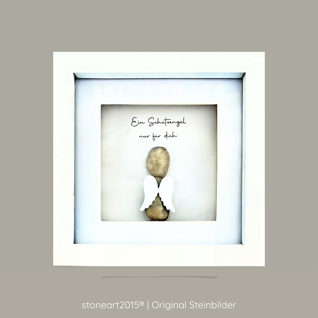 Steinbild – Ein Schutzengel nur für dich - Geschenk mit Herz