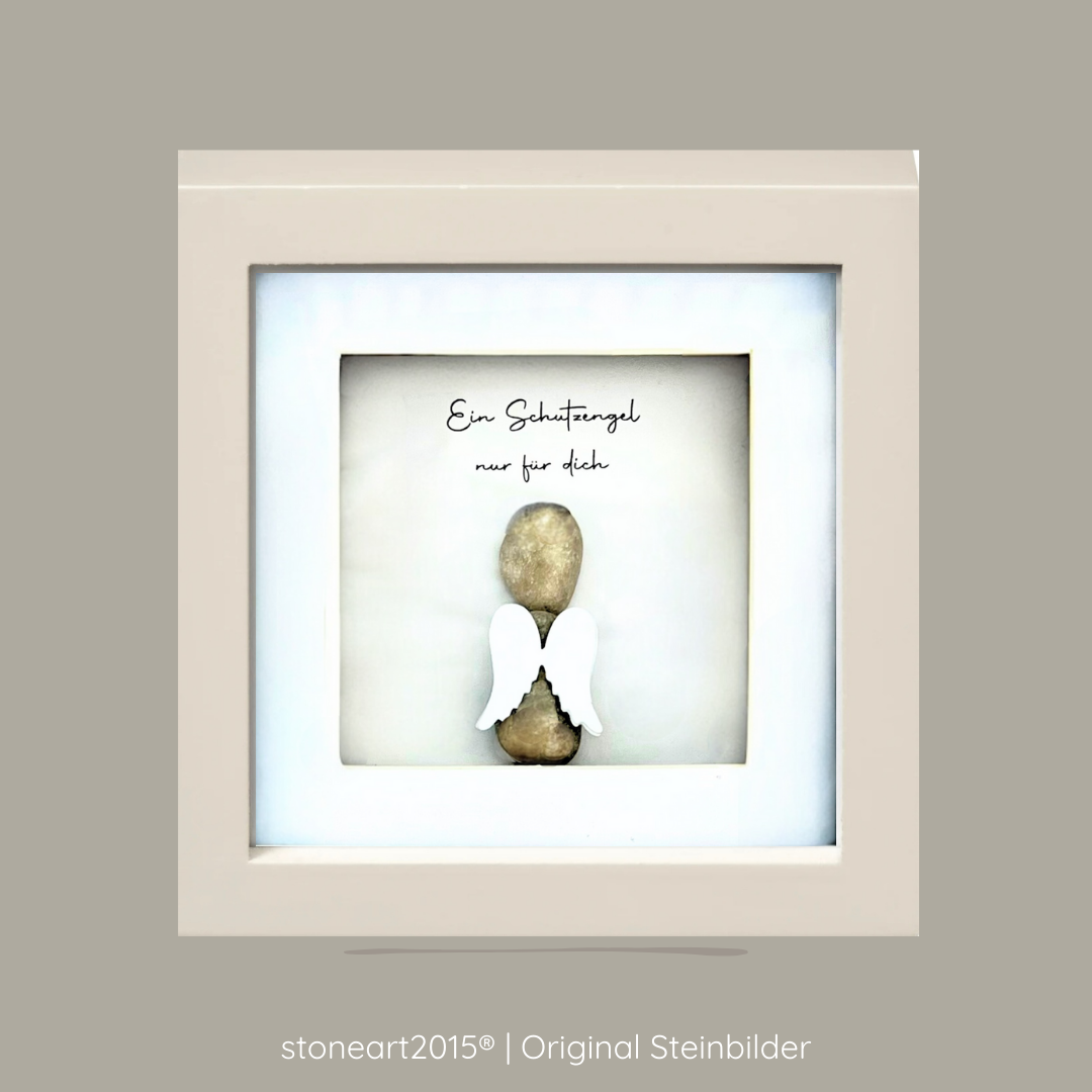 Steinbild – Ein Schutzengel nur für dich - Geschenk mit Herz