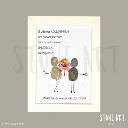 JOB01-Steinbild-Grossartige_Kolleginnen_sind_schwer_zu_finden_-_Kaffeetasse - Abschiedsgeschenk für Kollegen