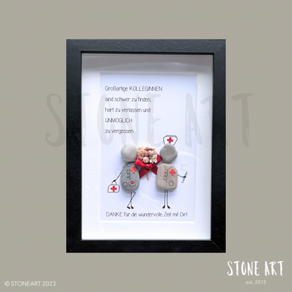 Steinbild Geschenk Kollegin Krankenschwester – Danke für tolle Zusammenarbeit im Pflegeteam