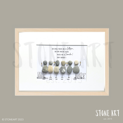 JOB29-Steinbild-Der Zufall machte uns zu Kollegen - Bank