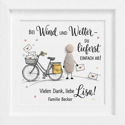 Kieselsteinbild Du hast immer die Ruhe bewahrt – Dankeschön für den Fahrlehrer, handgemachtes Steinbild
