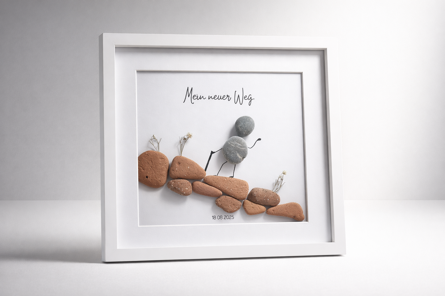 Steinbild Mein neuer Weg – Geschenk zum Neuanfang & Abschied