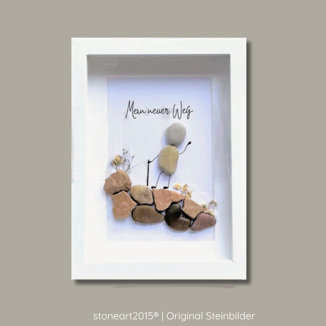 Steinbild Mein neuer Weg – Geschenk zum Neuanfang & Abschied