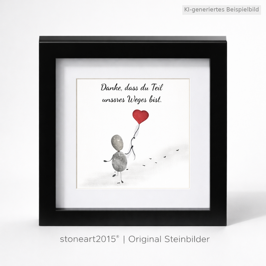 Steinbild „Danke, dass du Teil unseres Weges bist“ – Kollegenabschied