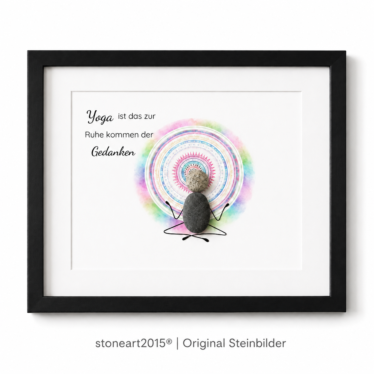 Steinbild · Yoga – Ruhe kommen der Gedanken