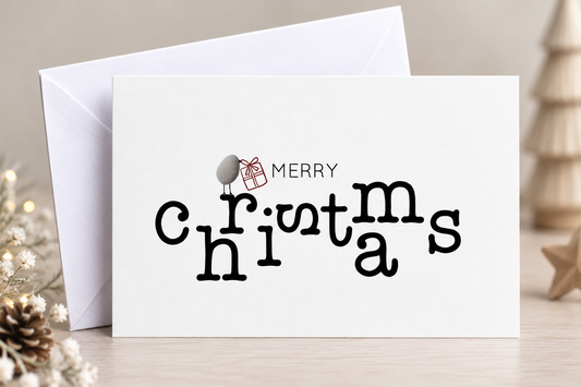 Weihnachtskarte "merry christmas"