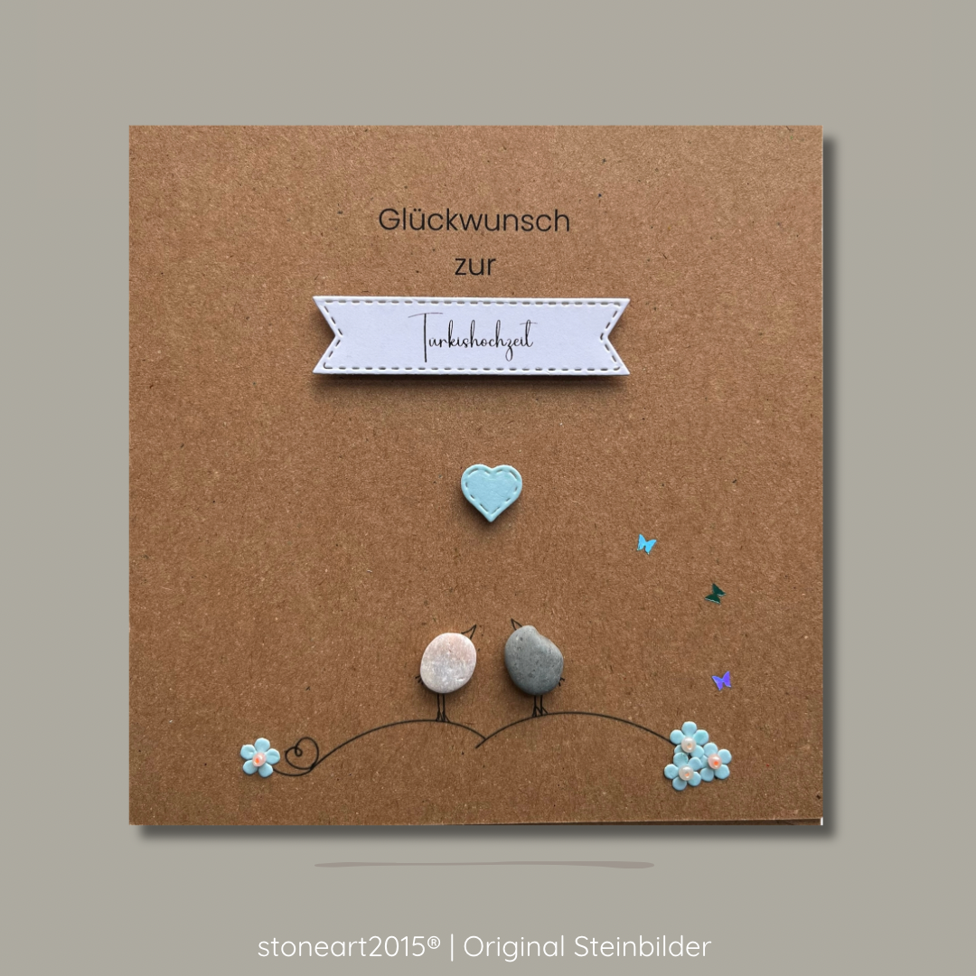 Karte zur Türkishochzeit mit Umschlag zum 18 Hochzeitstag 