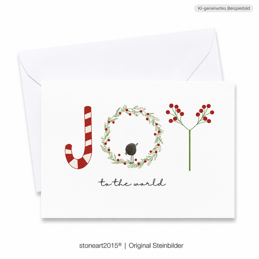 Weihnachtskarte "Joy to the world"