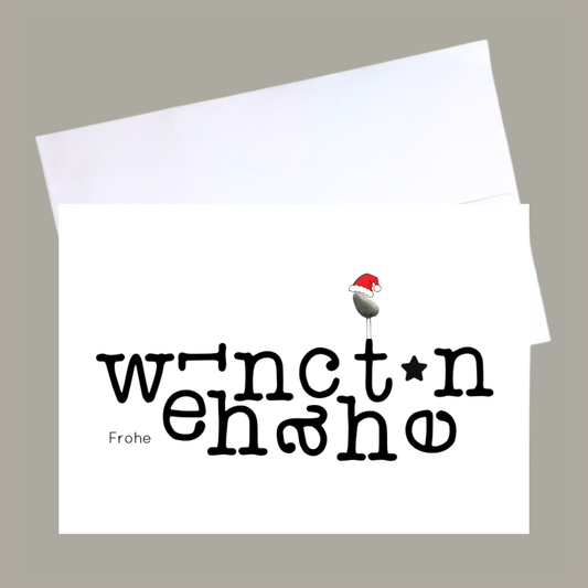Karte "Frohe Weihnachten" - Handgemachte Glückwunschkarte