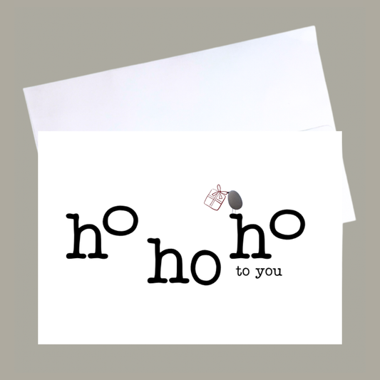 Karte "Ho Ho Ho to you" - Handgemachte Glückwunschkarte