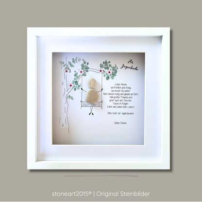 Quadro in pietra – Sii allegro e coraggioso – Comunione & Cresima