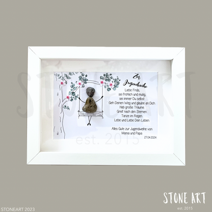 Quadro in pietra – Sii allegro e coraggioso – Comunione & Cresima