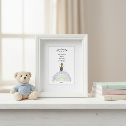 Steinbild Jugendweihe gerahmt im Jugendzimmer – handgemachtes persönliches Geschenk