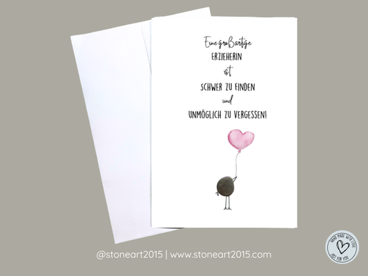 Biglietto "Un grande insegnante" - Biglietto di ringraziamento per l'insegnante