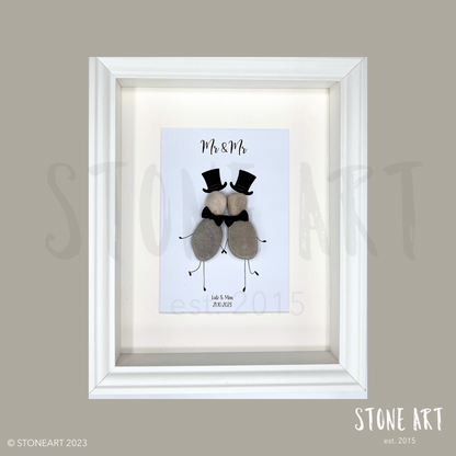Steinbild Hochzeit – Mr & Mr – Geschenk zur gleichgeschlechtlichen Hochzeit