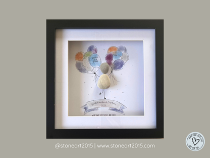 Handgefertigtes Steinbild mit dem Spruch „Herzlichen Glückwunsch – Master of…“ – personalisierbares Geschenk zum Studienabschluss oder Examen.