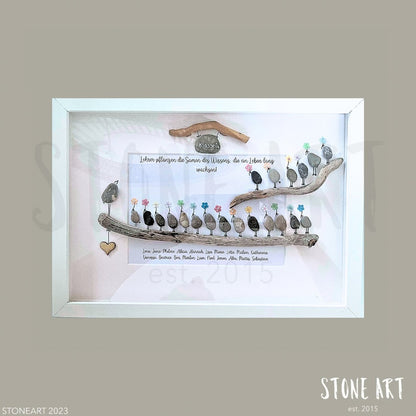 Steinbild Lehrer pflanzen die Samen des Wissens. Geschenkidee für Lehrer und Lehrerinnnen