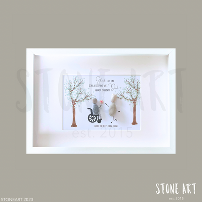 SCHU13-Steinbild-Glück ist eine Schulbegleitung wie dich zu haben- Rollstuhl