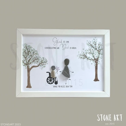 Steinbild Schulbegleitung-Geschenkidee von Stoneart2015