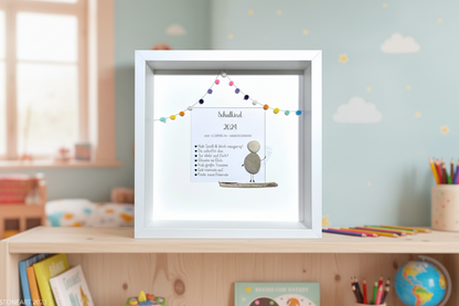 SCHU22-Steinbild Schulkind Geschenk zur Einschulung