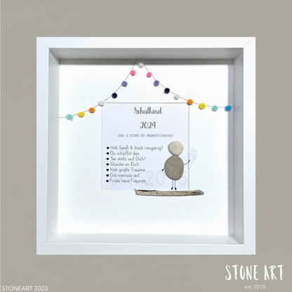 Stone Sculpture Schoolchild – Back to School Gift & Lucky Charm